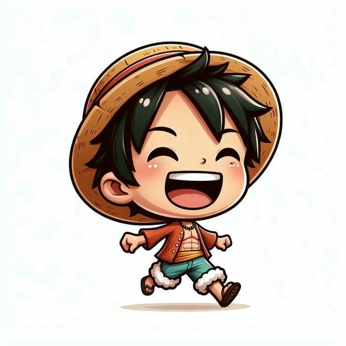 Ảnh Luffy mũ rơm chibi siêu đáng yêu