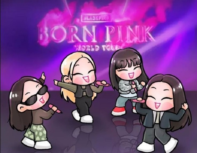 Ảnh chibi Blackpink concern born pink