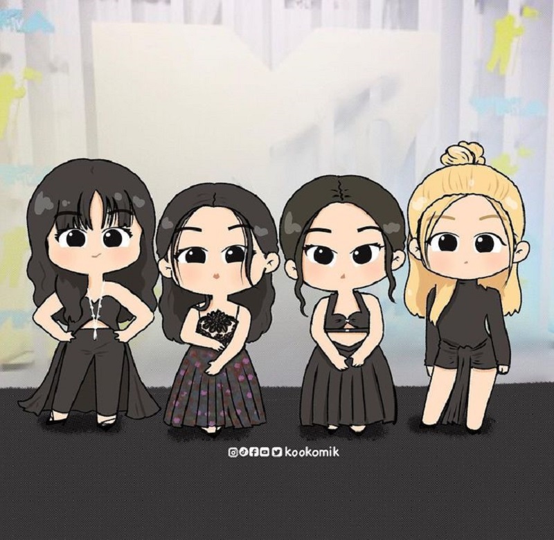 Ảnh chibi Blackpink đáng yêu