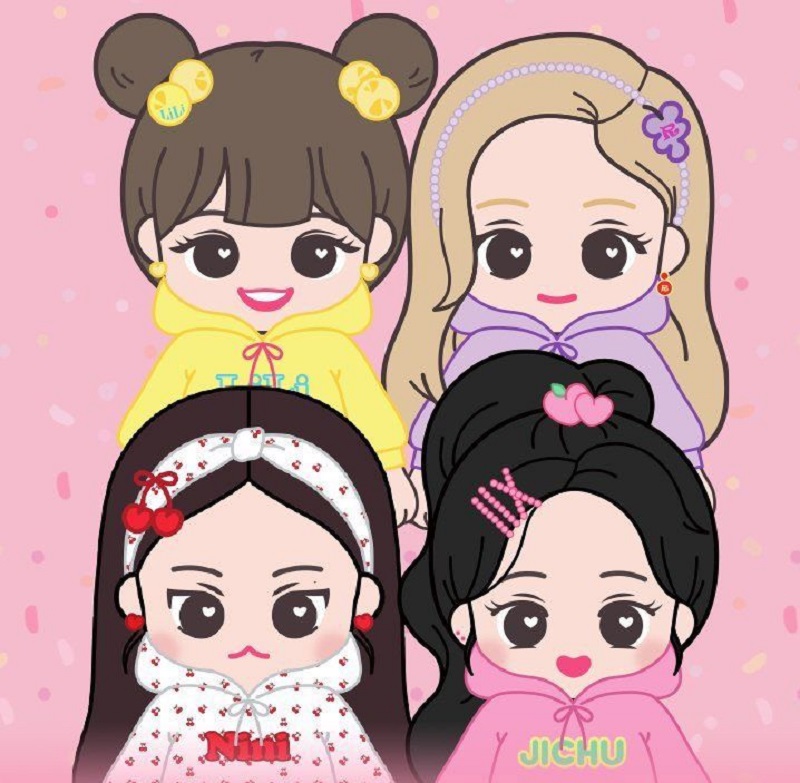 Ảnh chibi Blackpink đơn giản đáng yêu