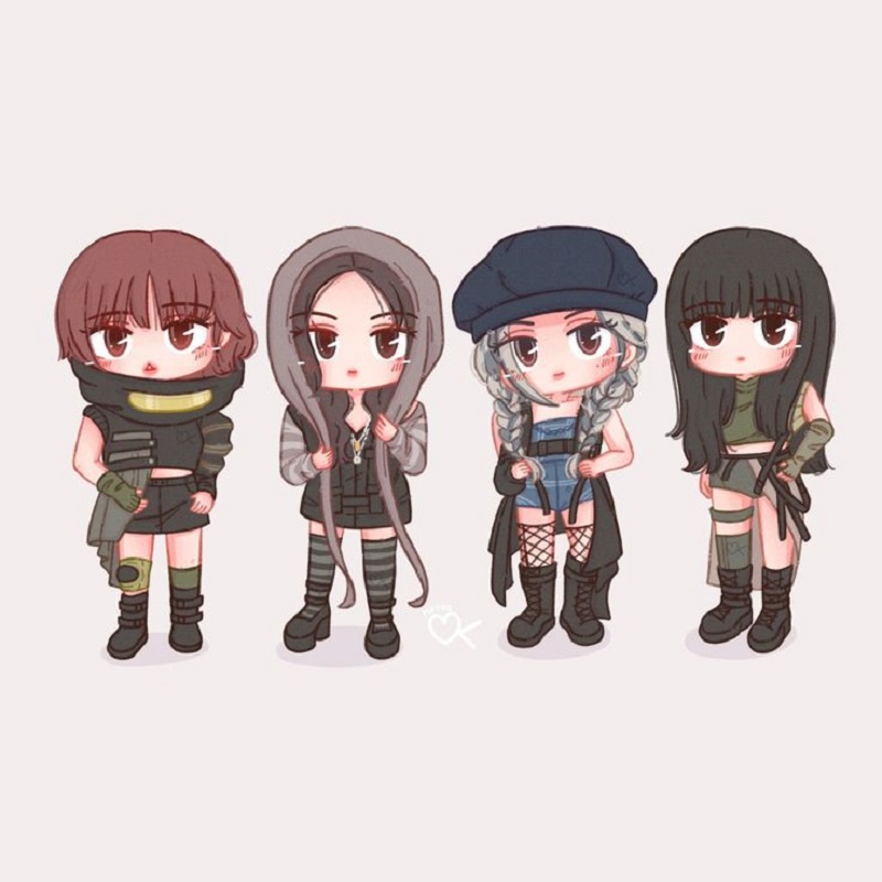 Ảnh chibi Blackpink siêu ngầu