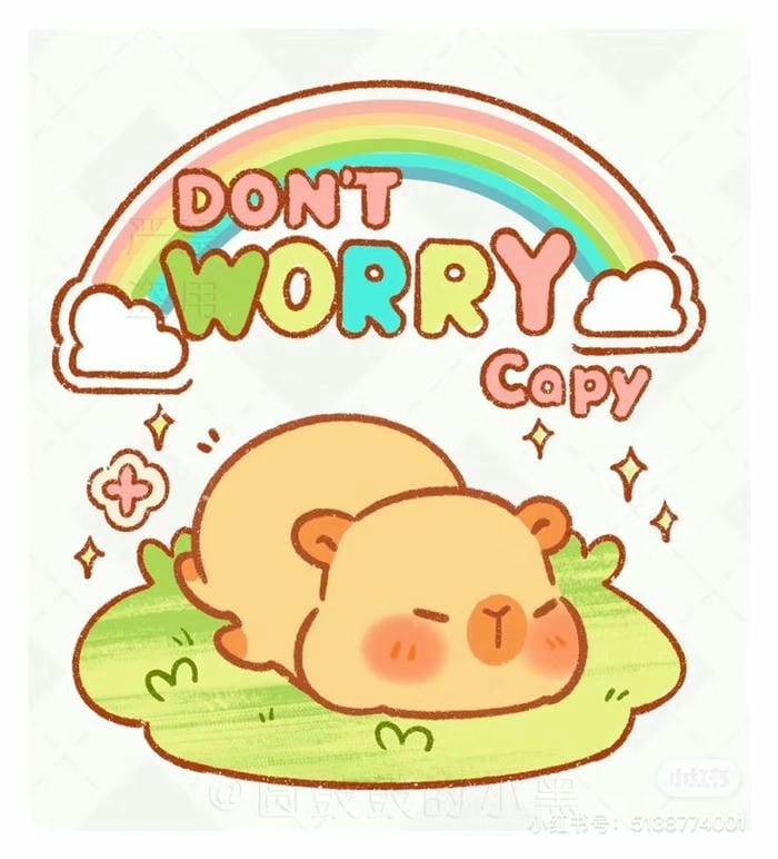 Ảnh chibi Capybara siêu đáng yêu