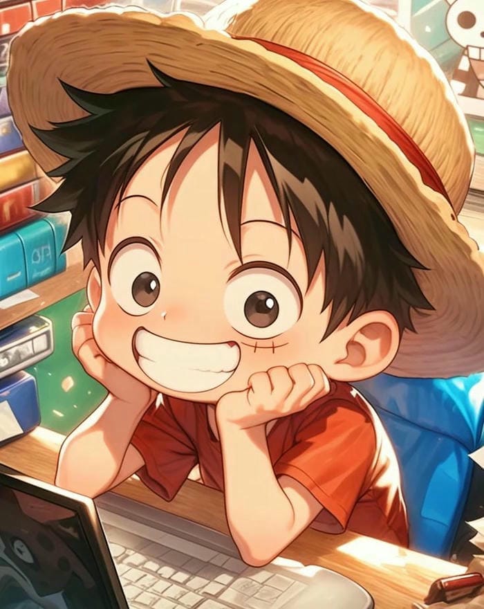 Ảnh chibi Luffy đáng yêu