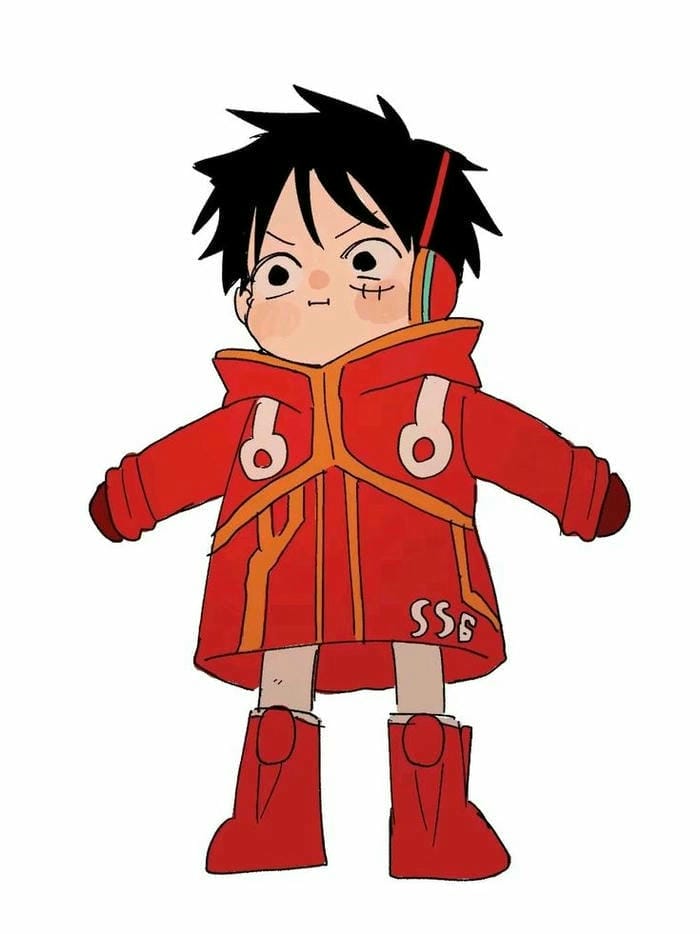 Ảnh chibi Luffy mũ rơm 3d