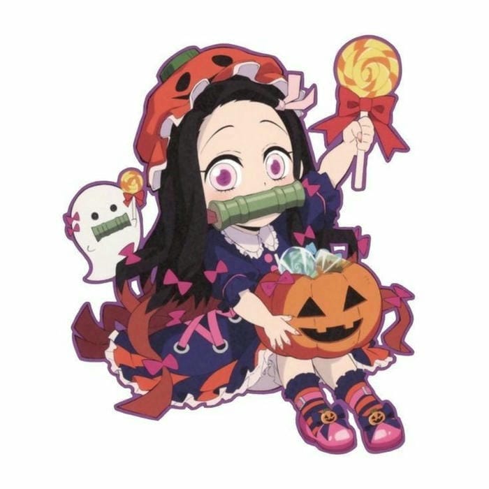 Ảnh chibi Nezuko hóa trang halloween