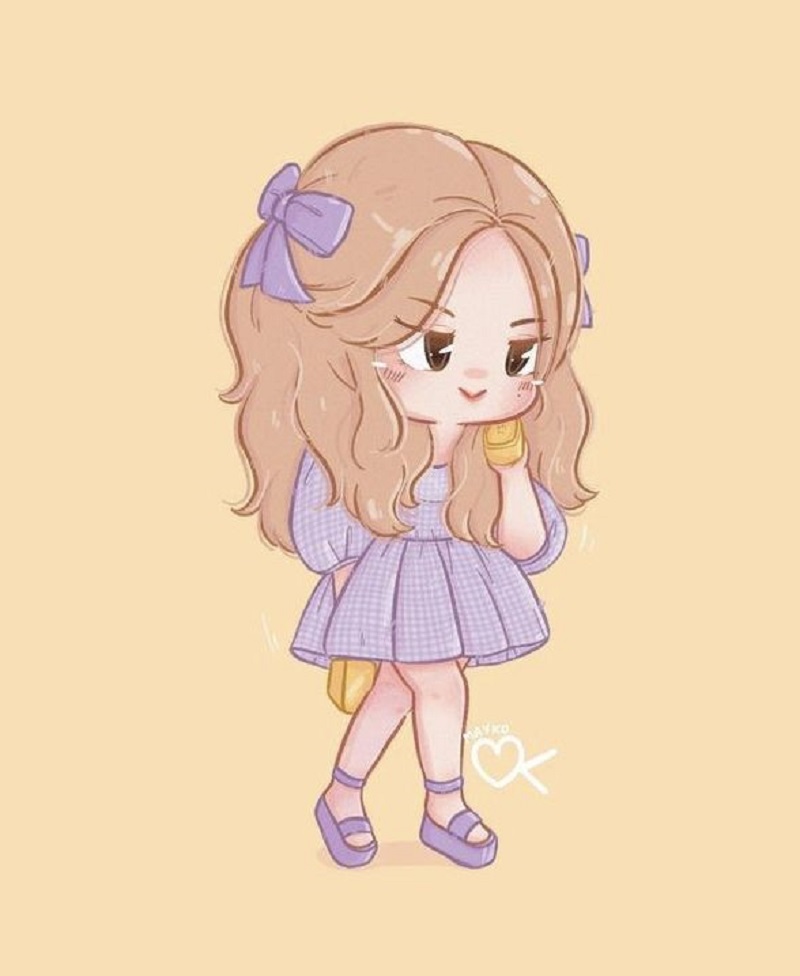 Ảnh chibi Rose Blackpink siêu bánh bèo, dễ thương