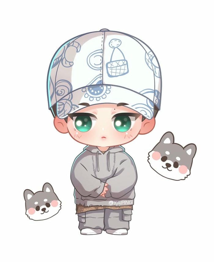 Ảnh chibi nam đội mũ siêu ngầu