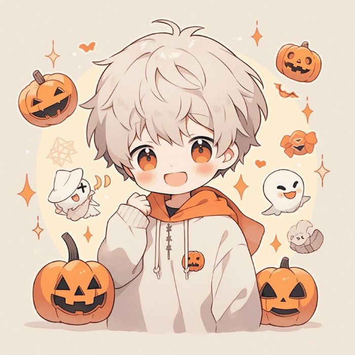 Ảnh chibi nam trang phục halloween cute