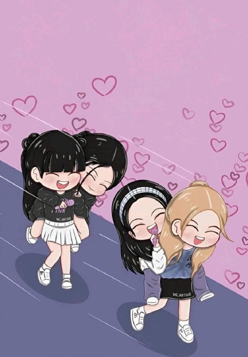 Ảnh hình Blackpink chibi dễ thương