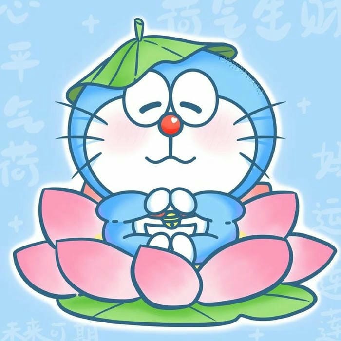 Ảnh tranh chibi Doraemon đơn giản, đáng yêu