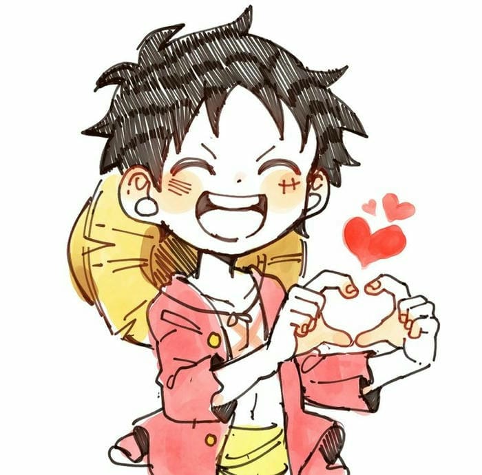 Ảnh vẽ Luffy chibi cute