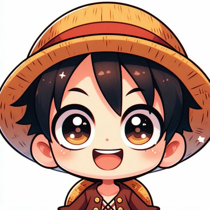 Chibi Luffy đơn giản, cute