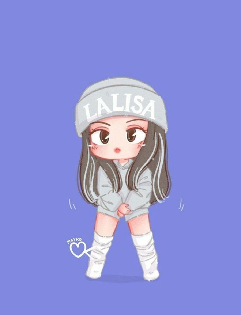 Hình ảnh Blackpink chibi Lisa siêu ngầu