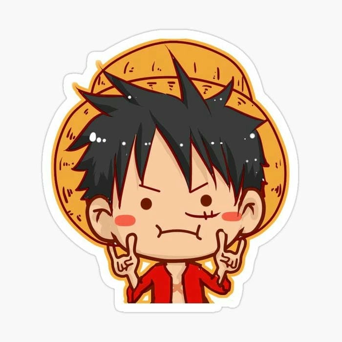 Hình ảnh Luffy mũ rơm chibi