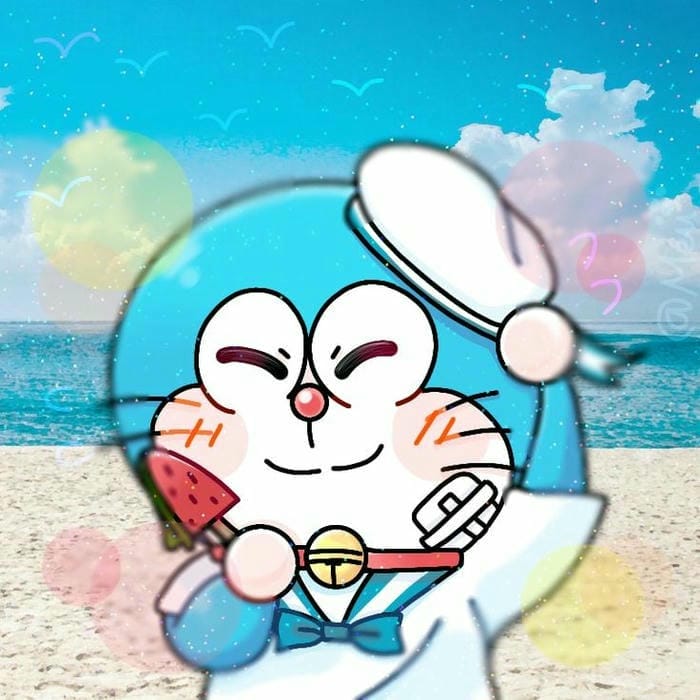 Hình ảnh chibi Doraemon đơn giản, đáng yêu