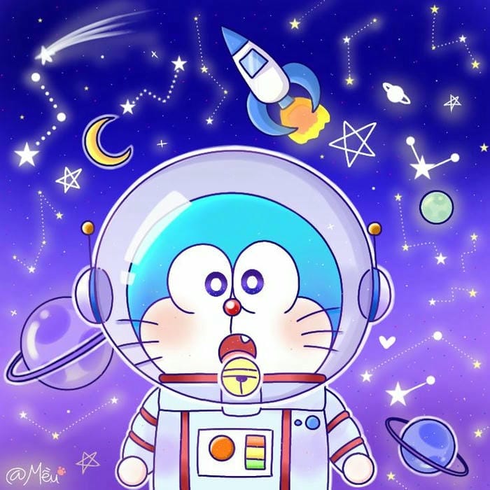 Hình ảnh chibi Doraemon phi hành gia