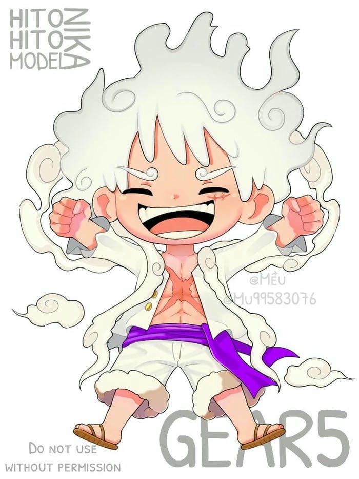 Hình ảnh chibi Luffy gear 5