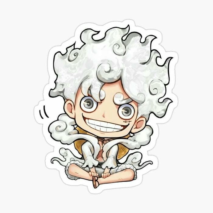 Hình ảnh chibi Luffy mũ rơm gear 5