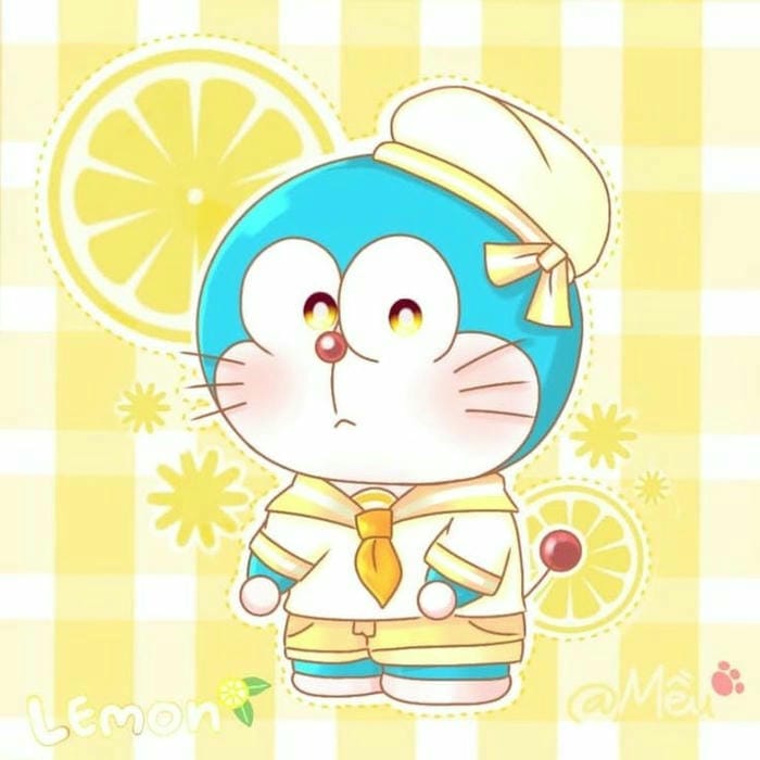 Hình ảnh mèo ú Doraemon chibi