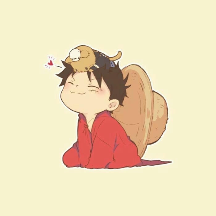 Hình ảnh tranh chibi Luffy mũ rơm siêu đáng yêu