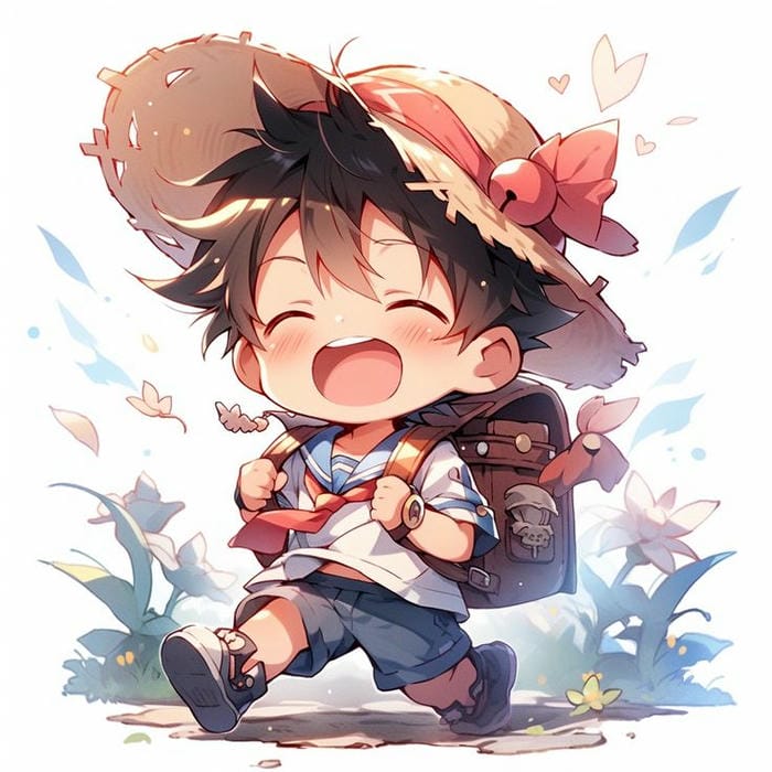 99+ Ảnh vẽ Luffy chibi lúc nhỏ cute siêu ngầu làm hình nền