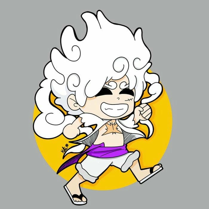 Luffy chibi gear 5 đáng yêu