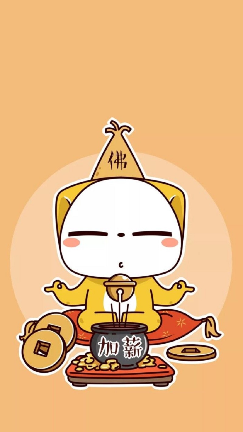 hình mèo thần tài chibi pháp sư đáng yêu