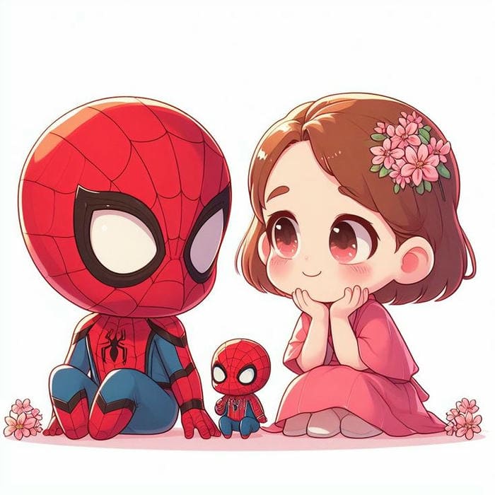 Ảnh baby Spiderman chibi siêu dễ thương