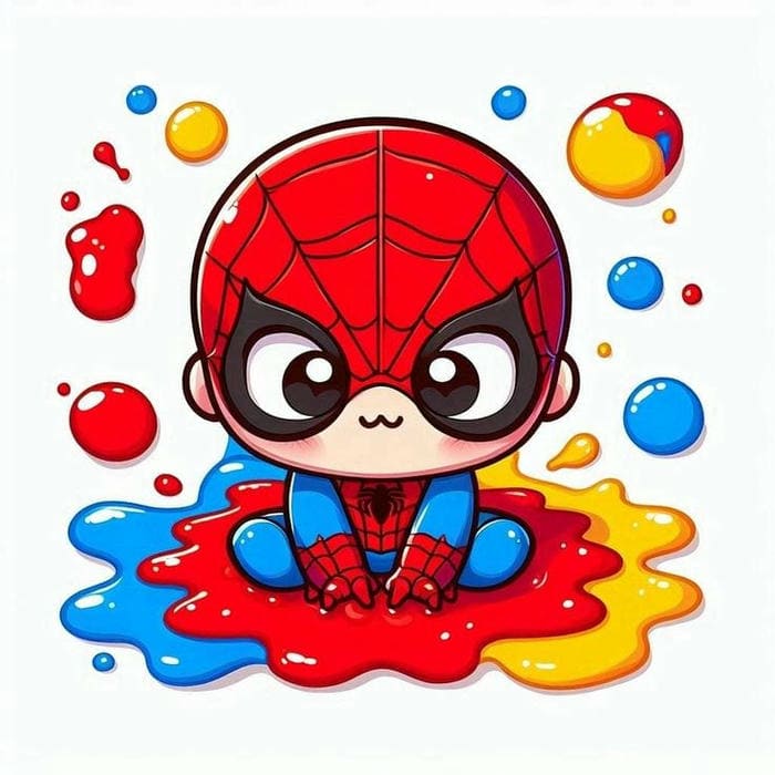 Ảnh baby Spiderman đơn giản, dễ thương