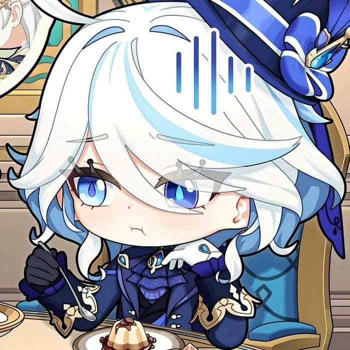 Ảnh chibi Furina Genshin biểu cảm đáng yêu