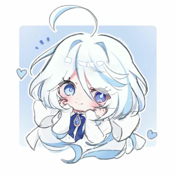 Ảnh chibi Furina đơn giản, dễ thương