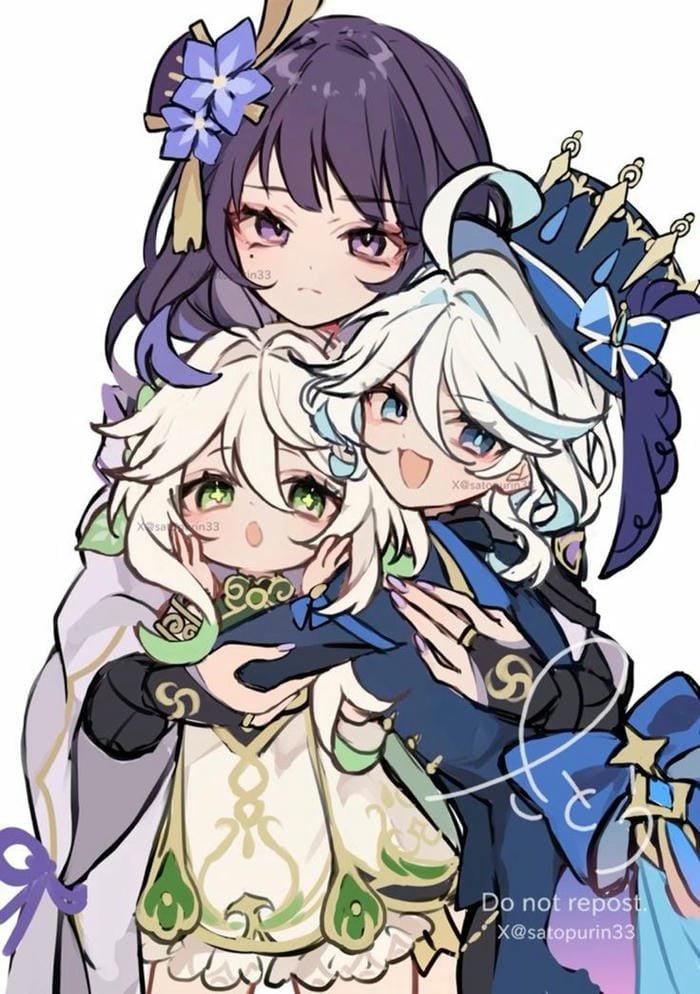 Ảnh chibi Furina và những người bạn