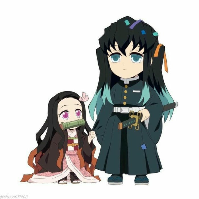 Ảnh chibi Muichirou và Nezuko