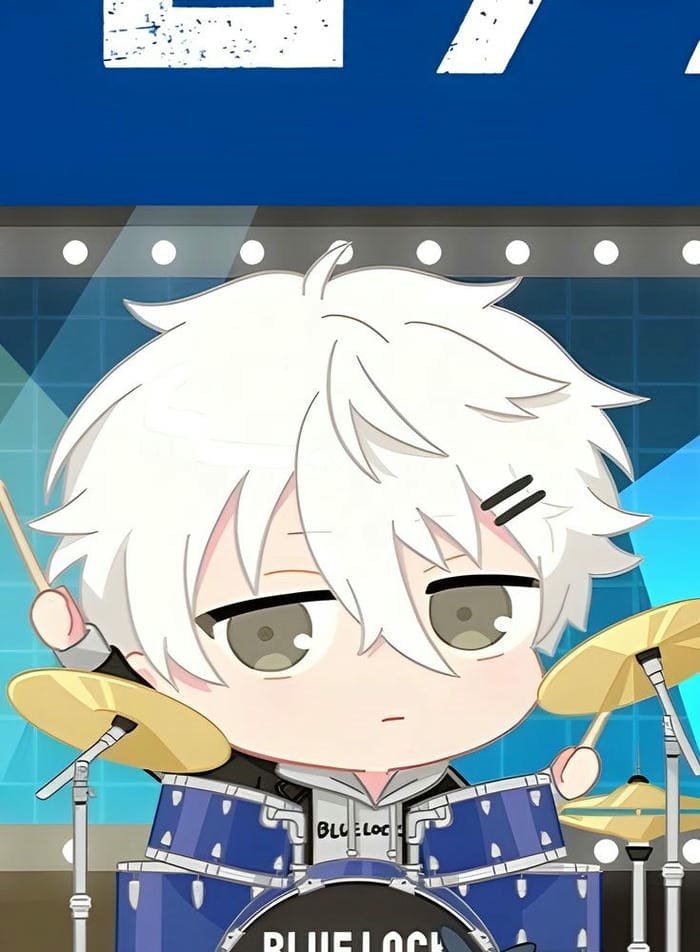 Ảnh chibi Nagi chơi trống