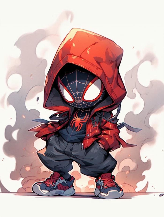 Ảnh chibi Spiderman cool ngầu