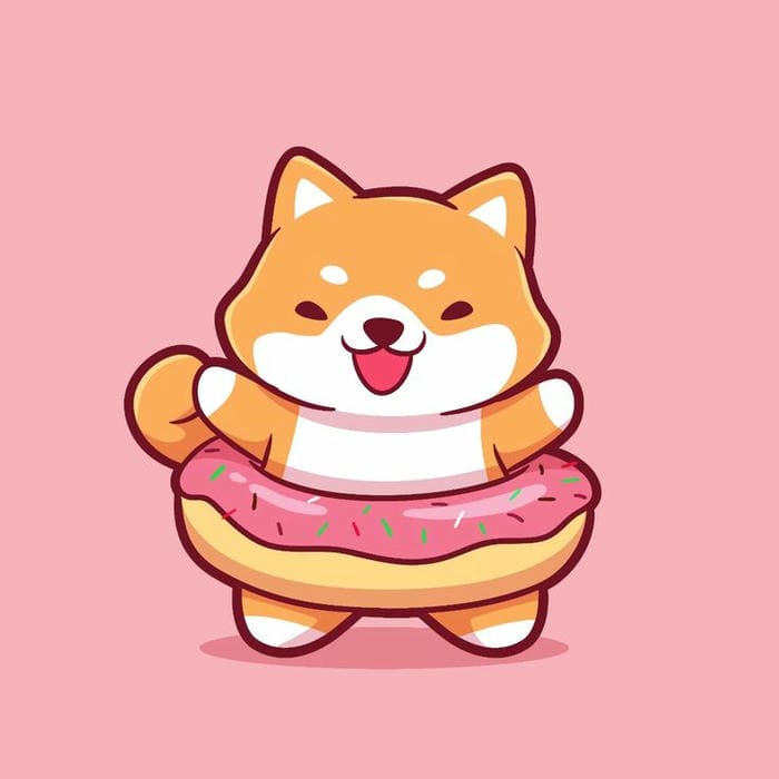 Ảnh chibi chó Shiba đơn giản