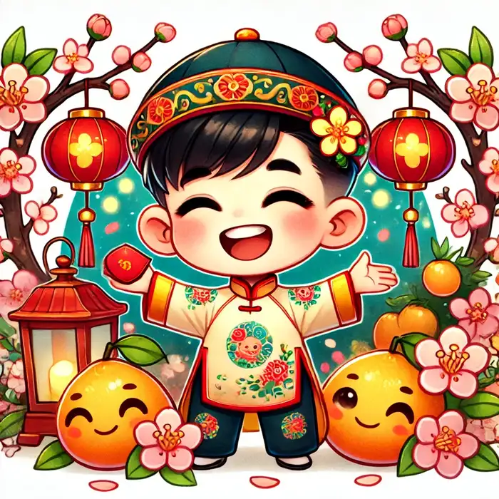 Ảnh chibi tết siêu dễ thương