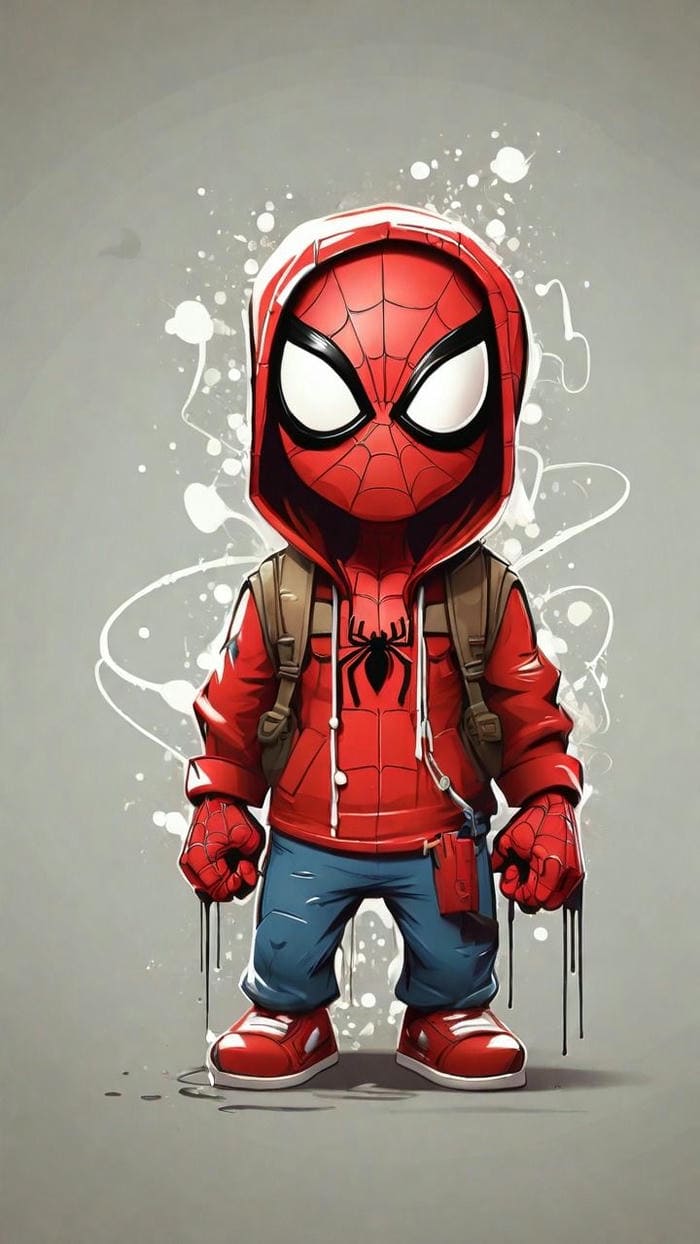 Ảnh hình nền chibi Spiderman