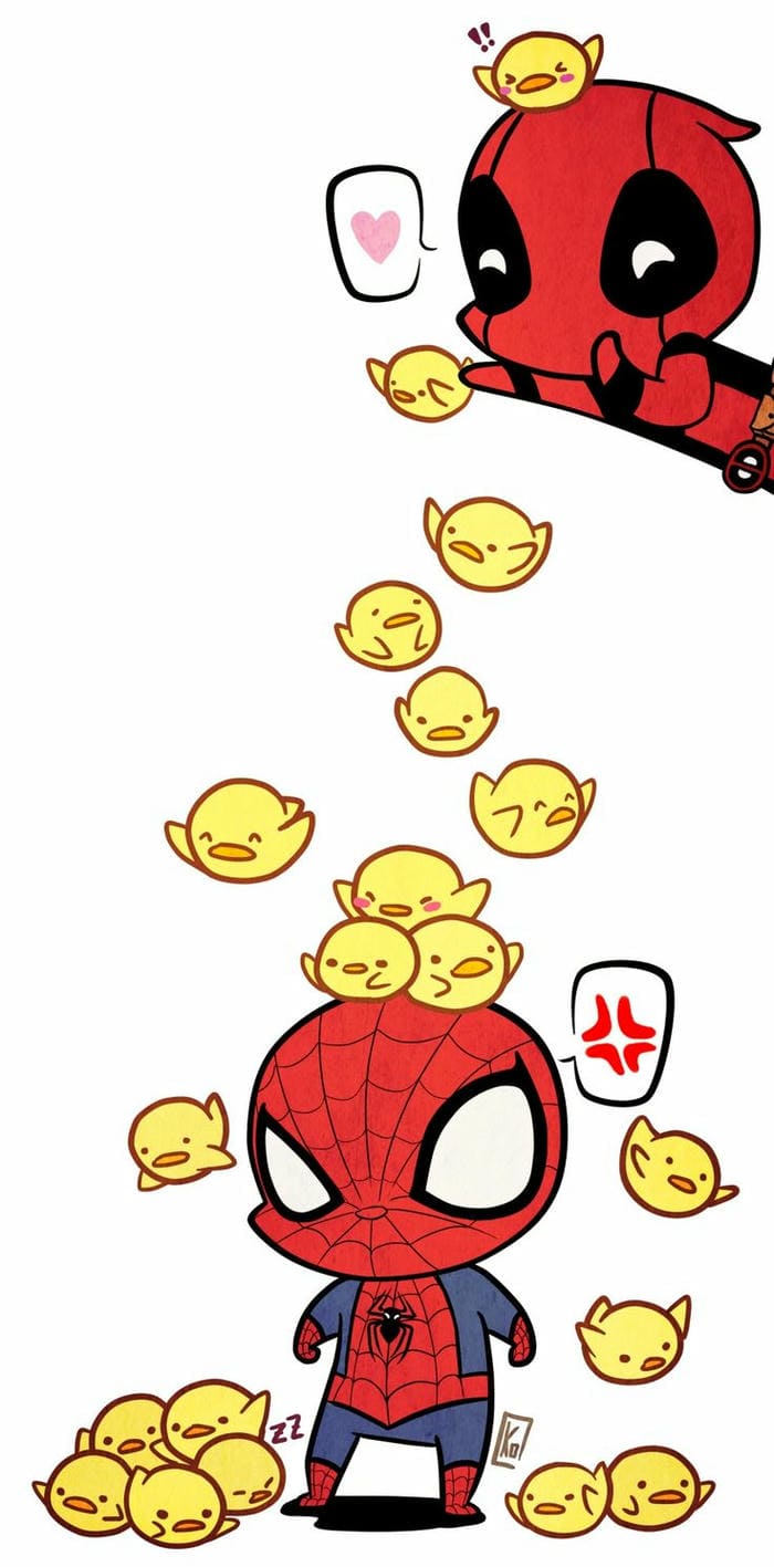 Ảnh hình nền chibi Spiderman