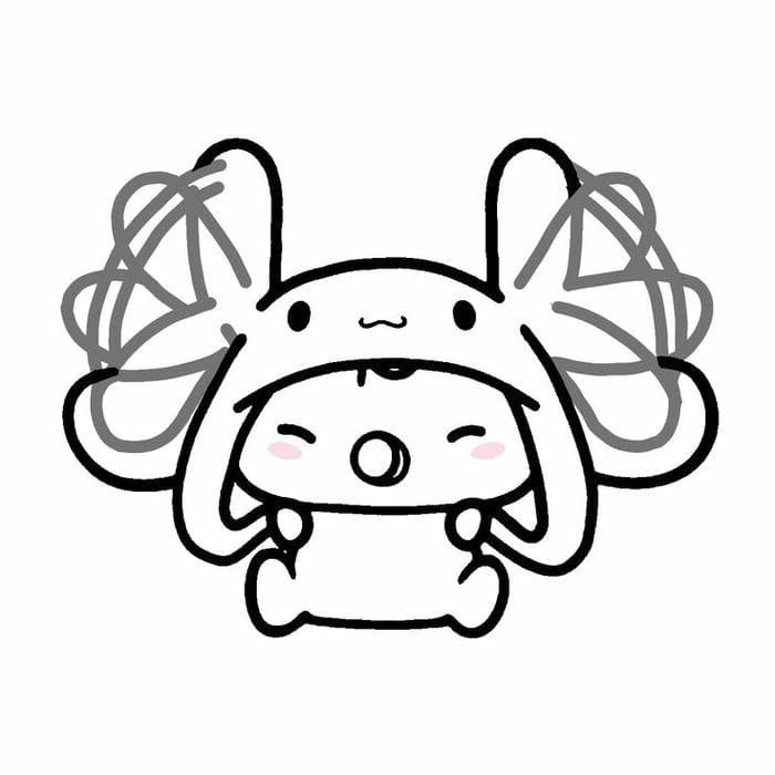 Ảnh tranh tô màu Cinnamoroll siêu cute