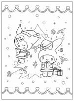 99+ Hình ảnh tranh tô màu Kuromi và Melody cute cho bé