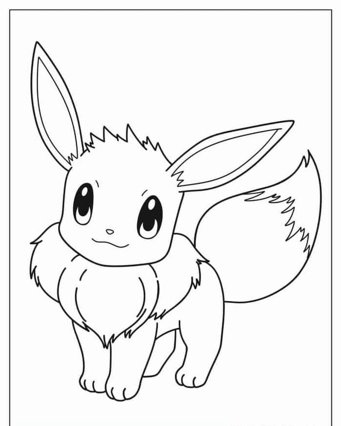 Ảnh tranh tô màu pokemon đơn giản, cute