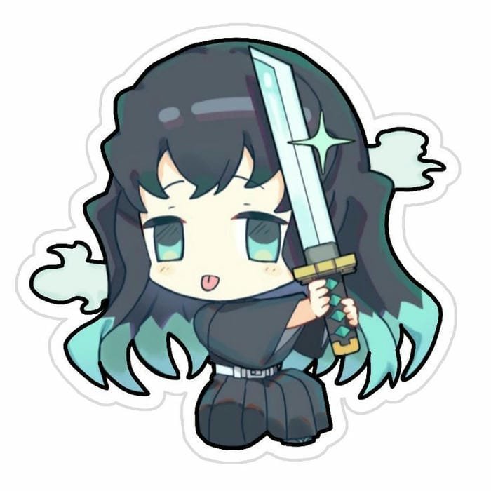 Chibi Muichirou biểu cảm hài hước, đáng yêu