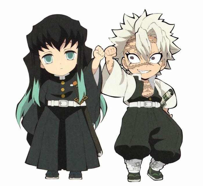 Chibi Muichirou và Sanemi đáng yêu