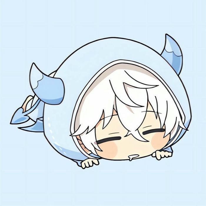 Chibi Nagi nằm ngủ trang phục siêu đáng yêu