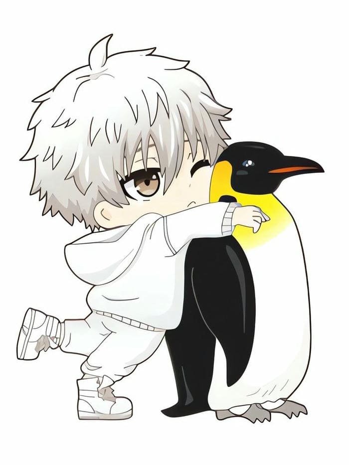 Chibi Nagi và chim cánh cụt siêu đáng yêu