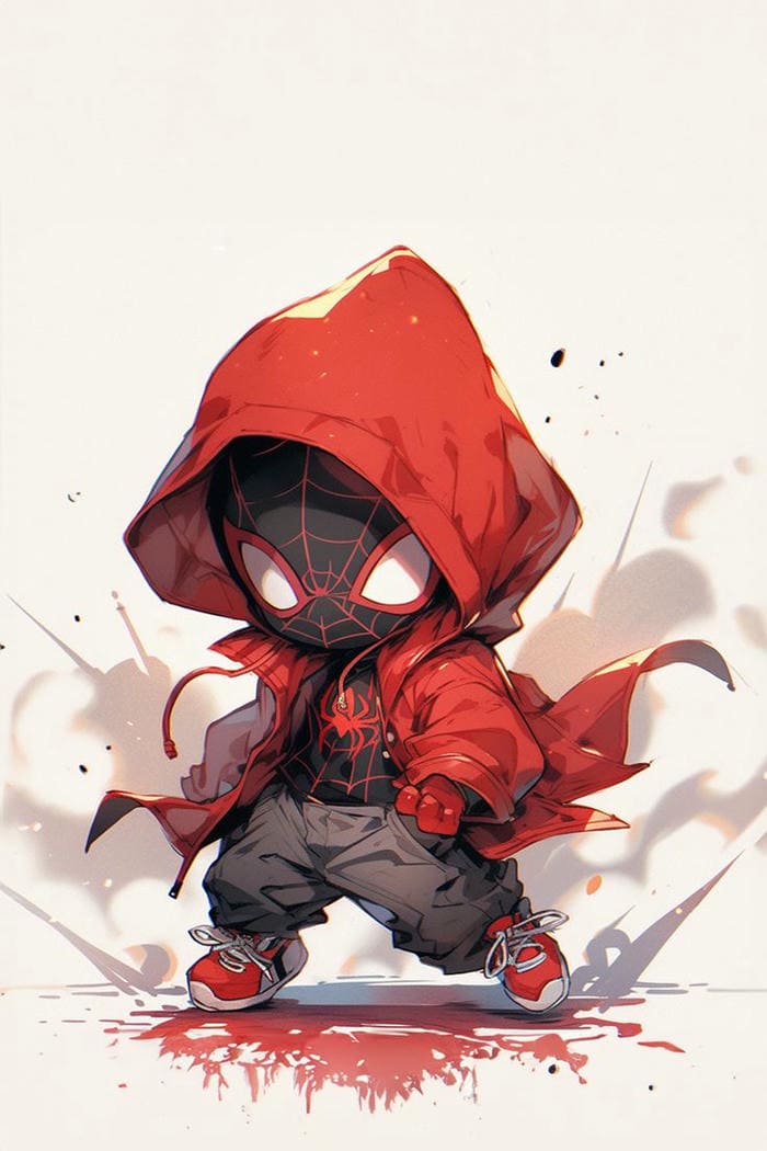 Chibi Spiderman cool ngầu