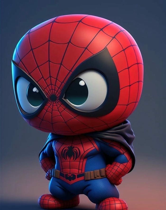 Chibi Spiderman siêu đáng yêu