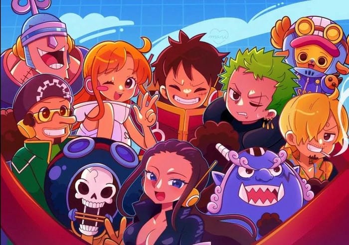 Chibi băng mũ rơm trong One Piece