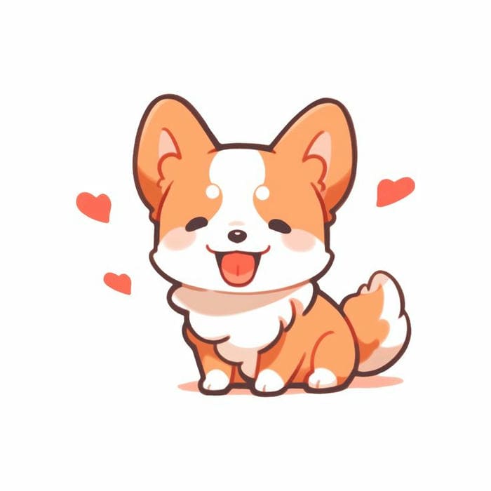 Chibi chó Corgi biểu cảm siêu cute